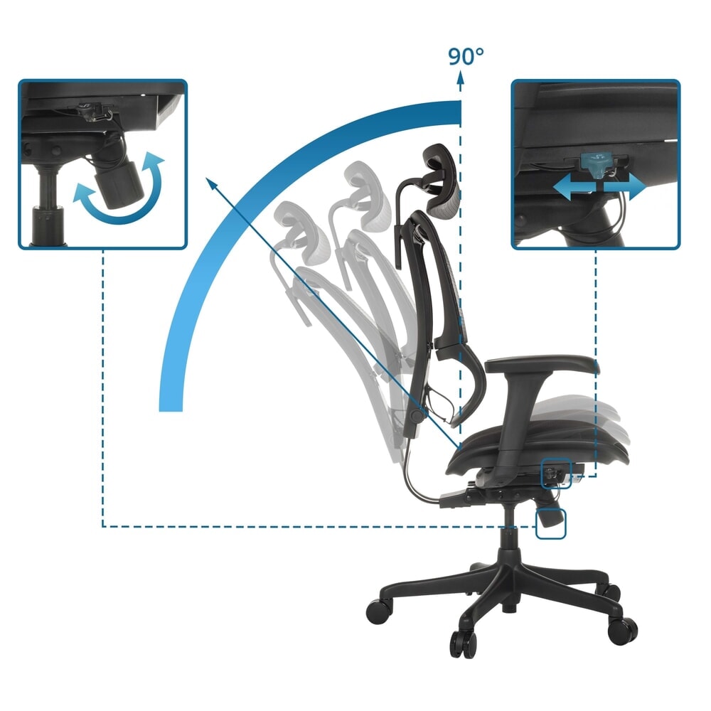 Produktabbildung Nr. 2: hjh OFFICE Chefsessel ERGOHUMAN SLIM ECO F GEN2, mit flexibler Rückenlehne, Tragkraft 120 kg, Höhe 1120 - 1340 mm, Stoffsitz, schwarz
