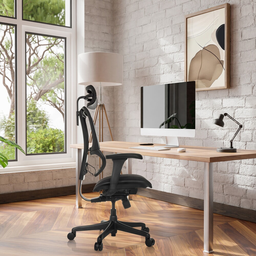 Produktabbildung Nr. 5: hjh OFFICE Chefsessel ERGOHUMAN SLIM ECO F GEN2, mit flexibler Rückenlehne, Tragkraft 120 kg, Höhe 1120 - 1340 mm, Stoffsitz, schwarz
