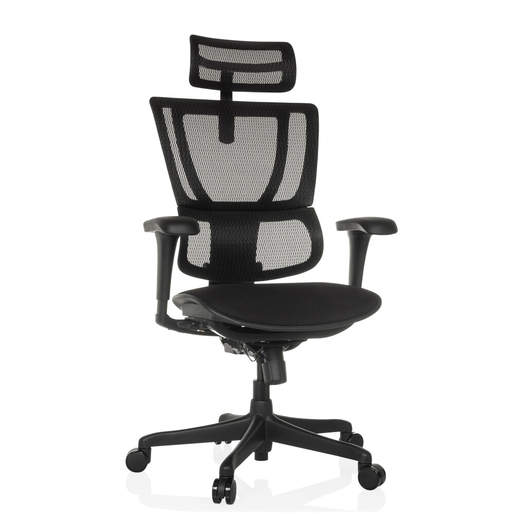 Produktabbildung Nr. 6: hjh OFFICE Chefsessel ERGOHUMAN SLIM ECO F GEN2, mit flexibler Rückenlehne, Tragkraft 120 kg, Höhe 1120 - 1340 mm, Stoffsitz, schwarz