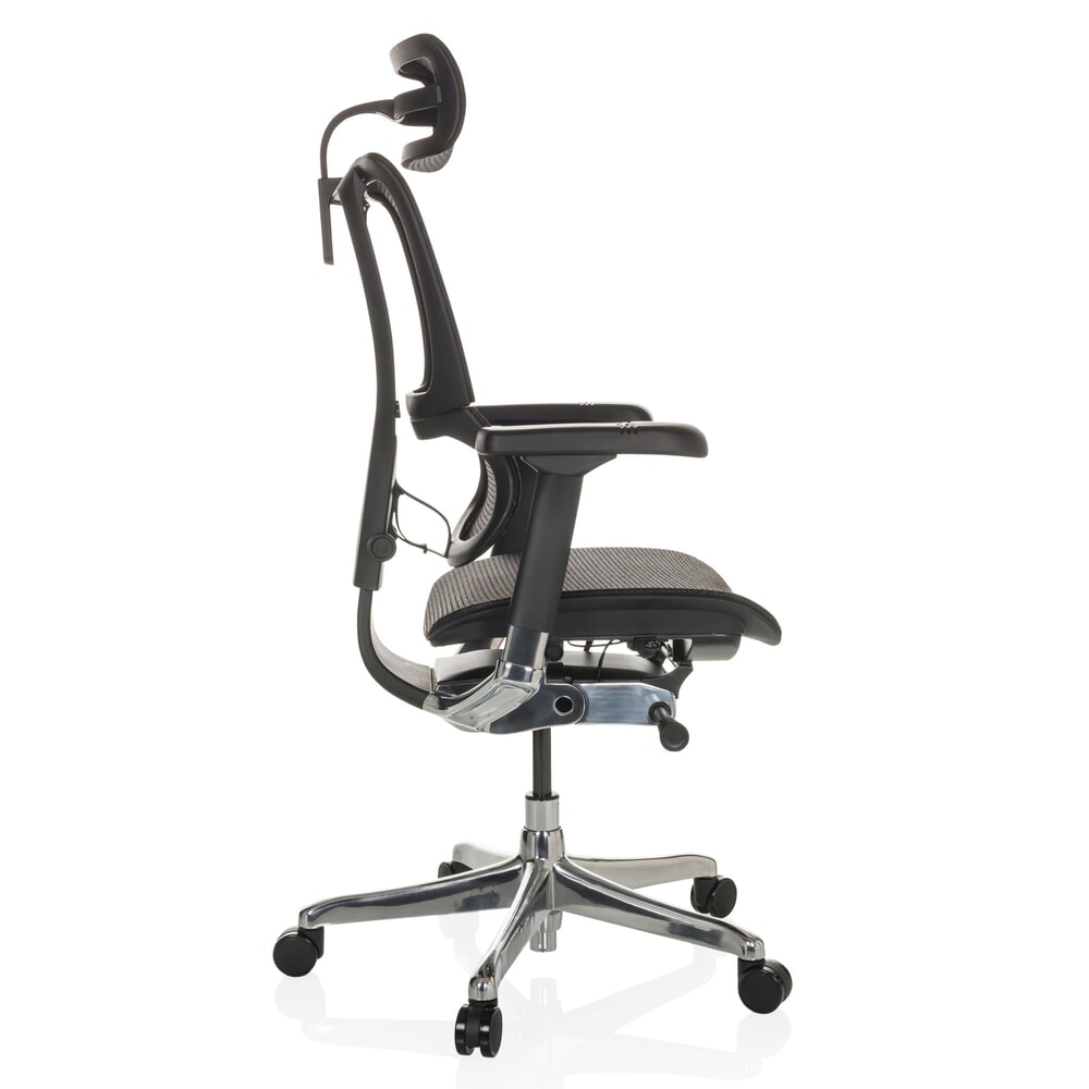 Produktabbildung Nr. 10: hjh OFFICE Chefsessel ERGOHUMAN SLIM GEN2, mit flexibler Rückenlehne, Tragkraft 150 kg, schwarz, Armlehne schwarz