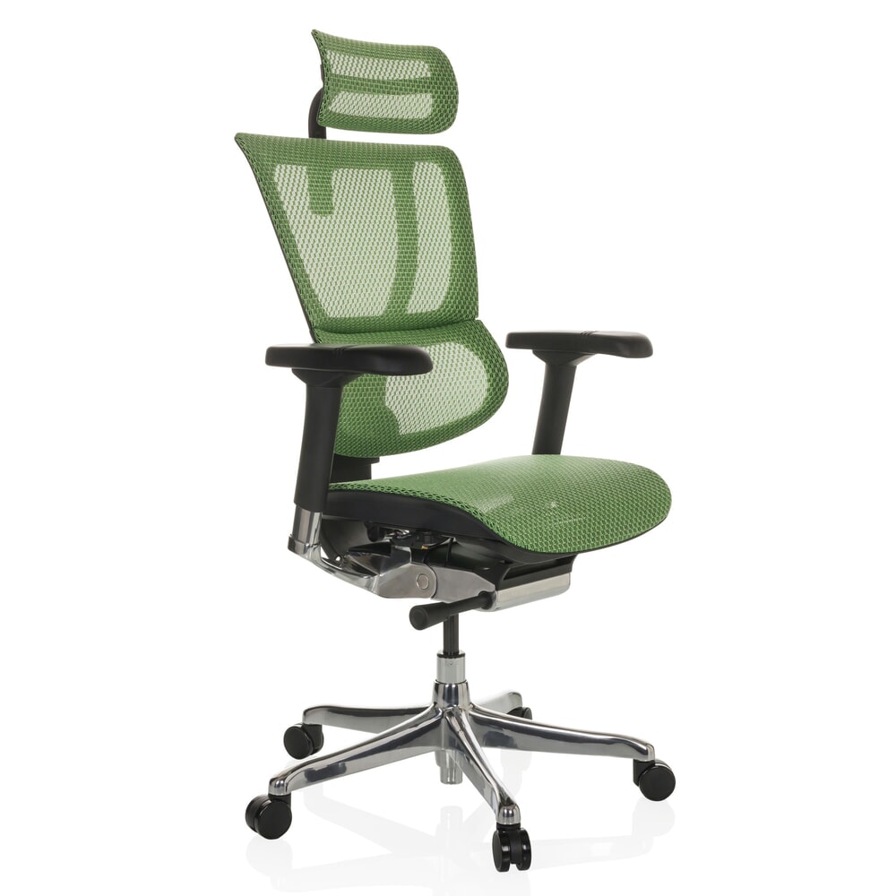 Produktabbildung Nr. 7: hjh OFFICE Chefsessel ERGOHUMAN SLIM GEN2, mit flexibler Rückenlehne, Tragkraft 150 kg, grün, Armlehne schwarz
