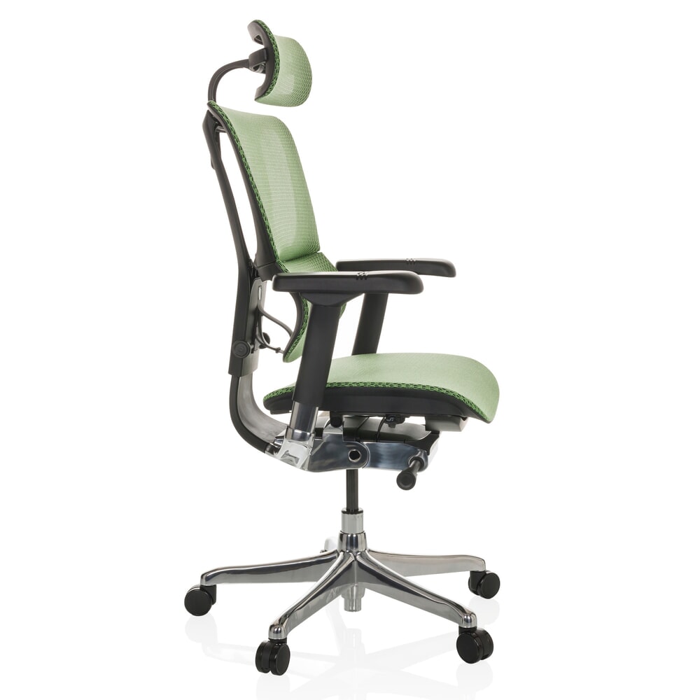Produktabbildung Nr. 9: hjh OFFICE Chefsessel ERGOHUMAN SLIM GEN2, mit flexibler Rückenlehne, Tragkraft 150 kg, grün, Armlehne schwarz