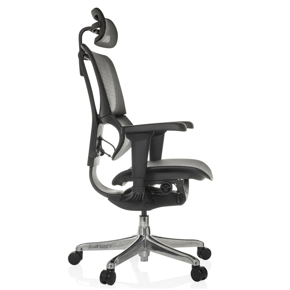 Produktabbildung Nr. 10: hjh OFFICE Chefsessel ERGOHUMAN SLIM ULTRA GEN2, mit flexibler Rückenlehne, Tragkraft 120 kg, Höhe 1160 - 1350 mm, Netzstoffsitz, schwarz