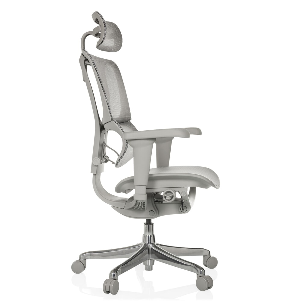Produktabbildung Nr. 10: hjh OFFICE Chefsessel ERGOHUMAN SLIM ULTRA GEN2, mit flexibler Rückenlehne, Tragkraft 120 kg, Höhe 1160 - 1350 mm, Netzstoffsitz, grau