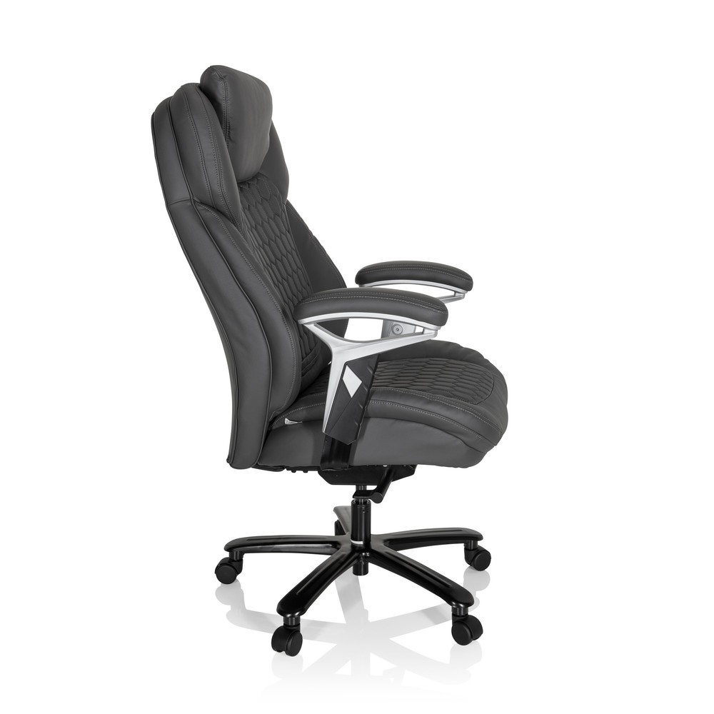 Produktabbildung Nr. 3: hjh OFFICE Chefsessel PULLMANN Kunstleder, mattgrau
