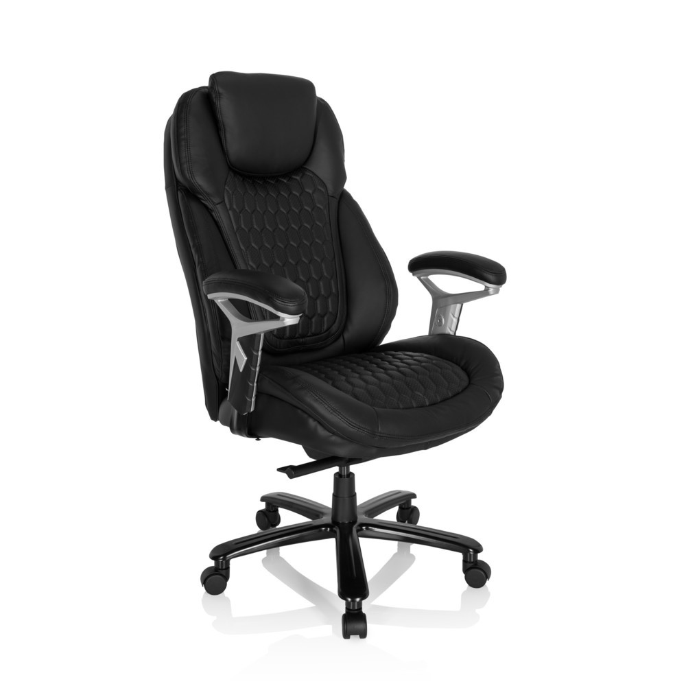 Produktabbildung Nr. 2: hjh OFFICE Chefsessel PULLMANN I Leder, schwarz