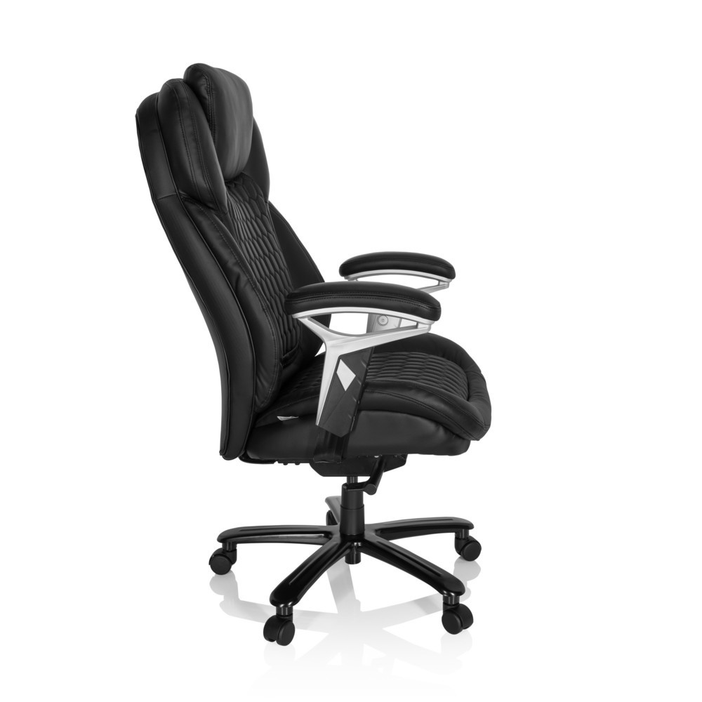 Produktabbildung Nr. 3: hjh OFFICE Chefsessel PULLMANN I Leder, schwarz