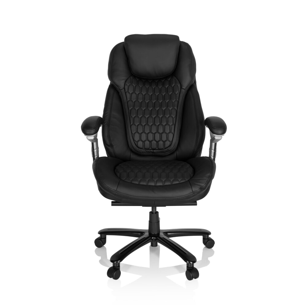 Produktabbildung: hjh OFFICE Chefsessel PULLMANN I Leder, schwarz