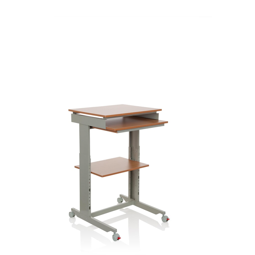 hjh OFFICE Computertisch / Schreibtisch WORKSTATION, grau / buche Produktabbildung Nr. 6: hjh OFFICE Computertisch / Schreibtisch WORKSTATION, grau / buche