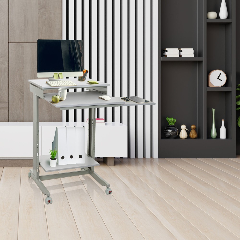 Produktabbildung Nr. 4: hjh OFFICE Computertisch / Schreibtisch WORKSTATION, grau