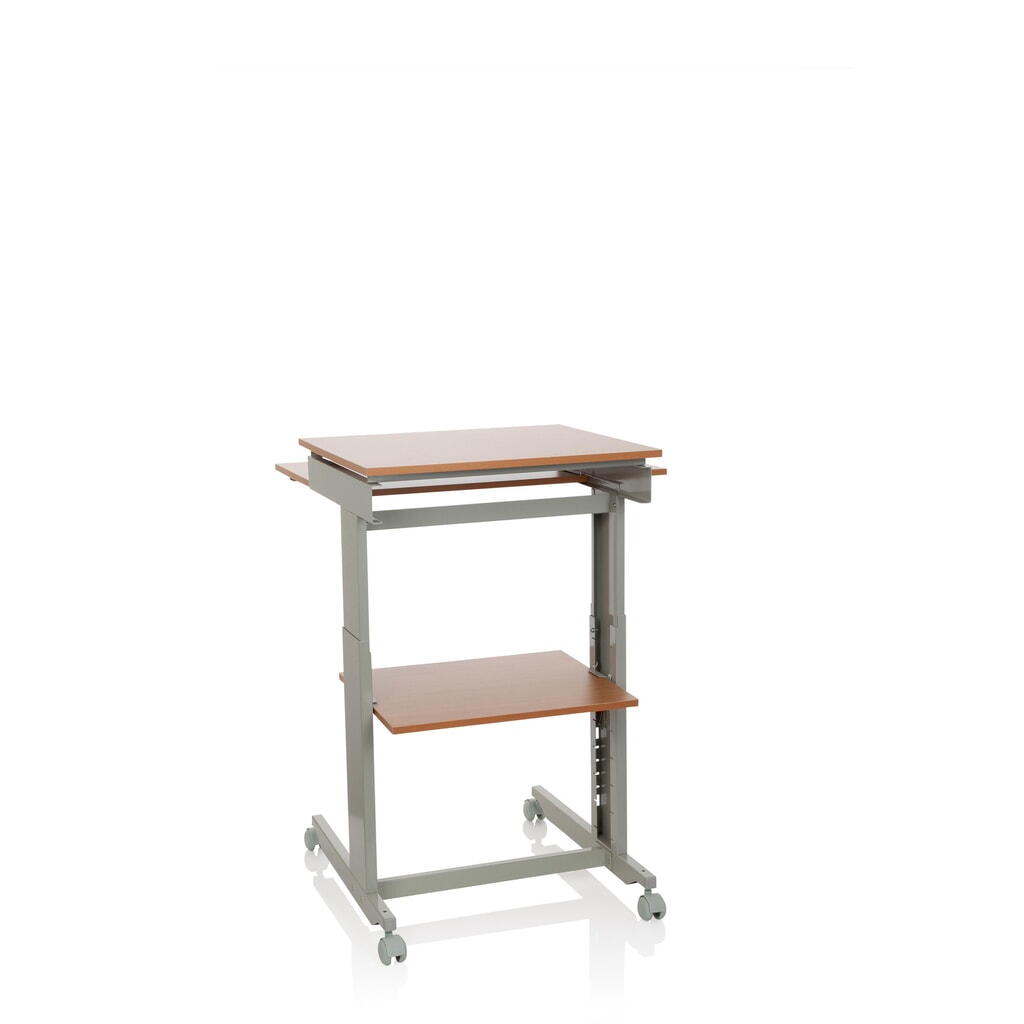 hjh OFFICE Computertisch / Schreibtisch WORKSTATION, grau / buche Produktabbildung Nr. 10: hjh OFFICE Computertisch / Schreibtisch WORKSTATION, grau / buche