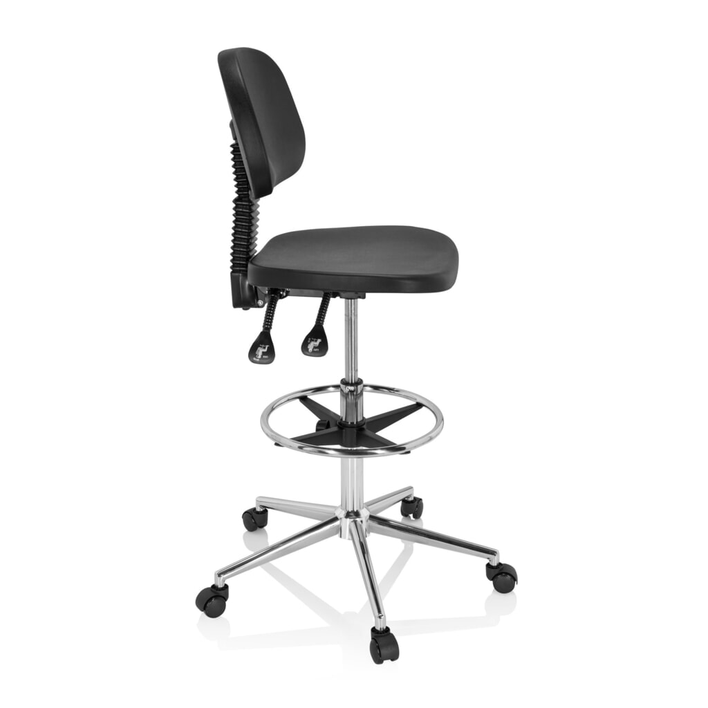 hjh OFFICE Ergonomischer Hocker / Arbeitsstuhl TOP WORK 24 I Hartschaum, schwarz Produktabbildung Nr. 3: hjh OFFICE Ergonomischer Hocker / Arbeitsstuhl TOP WORK 24 I Hartschaum, schwarz