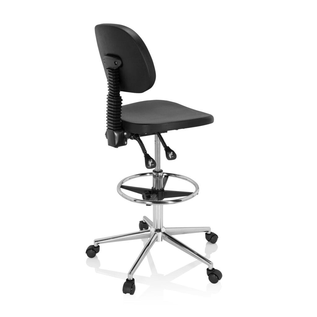 hjh OFFICE Ergonomischer Hocker / Arbeitsstuhl TOP WORK 24 I Hartschaum, schwarz Produktabbildung Nr. 4: hjh OFFICE Ergonomischer Hocker / Arbeitsstuhl TOP WORK 24 I Hartschaum, schwarz