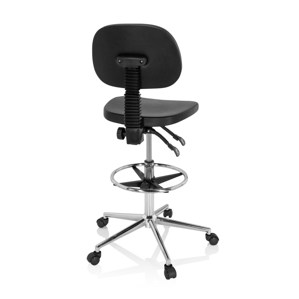 Produktabbildung Nr. 5: hjh OFFICE Ergonomischer Hocker / Arbeitsstuhl TOP WORK 24 I Hartschaum, schwarz