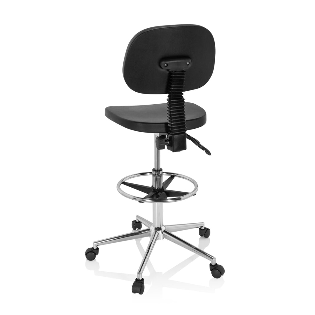 hjh OFFICE Ergonomischer Hocker / Arbeitsstuhl TOP WORK 24 I Hartschaum, schwarz Produktabbildung Nr. 6: hjh OFFICE Ergonomischer Hocker / Arbeitsstuhl TOP WORK 24 I Hartschaum, schwarz