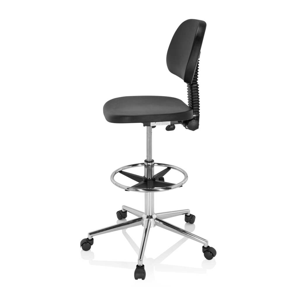 hjh OFFICE Ergonomischer Hocker / Arbeitsstuhl TOP WORK 24 I Hartschaum, schwarz Produktabbildung Nr. 8: hjh OFFICE Ergonomischer Hocker / Arbeitsstuhl TOP WORK 24 I Hartschaum, schwarz