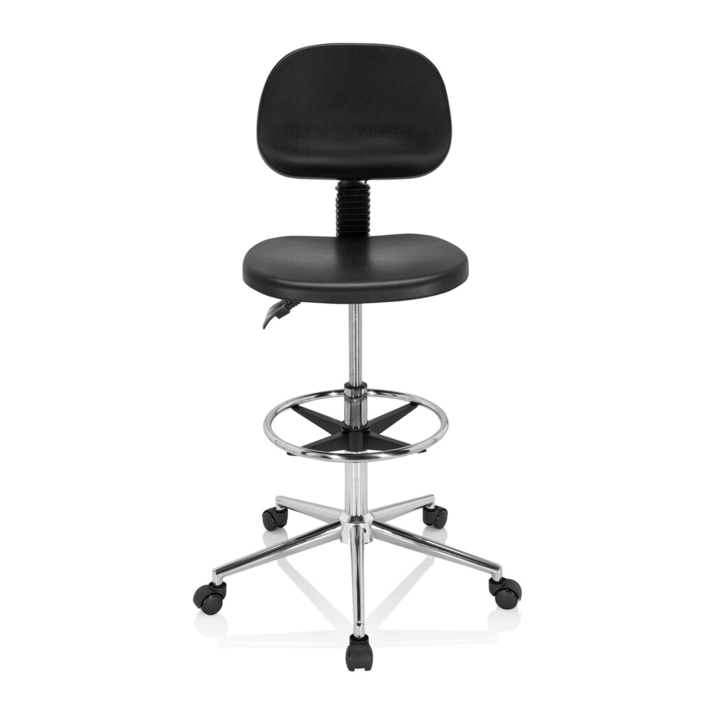 hjh OFFICE Ergonomischer Hocker / Arbeitsstuhl TOP WORK 24 I Hartschaum, schwarz Produktabbildung: hjh OFFICE Ergonomischer Hocker / Arbeitsstuhl TOP WORK 24 I Hartschaum, schwarz