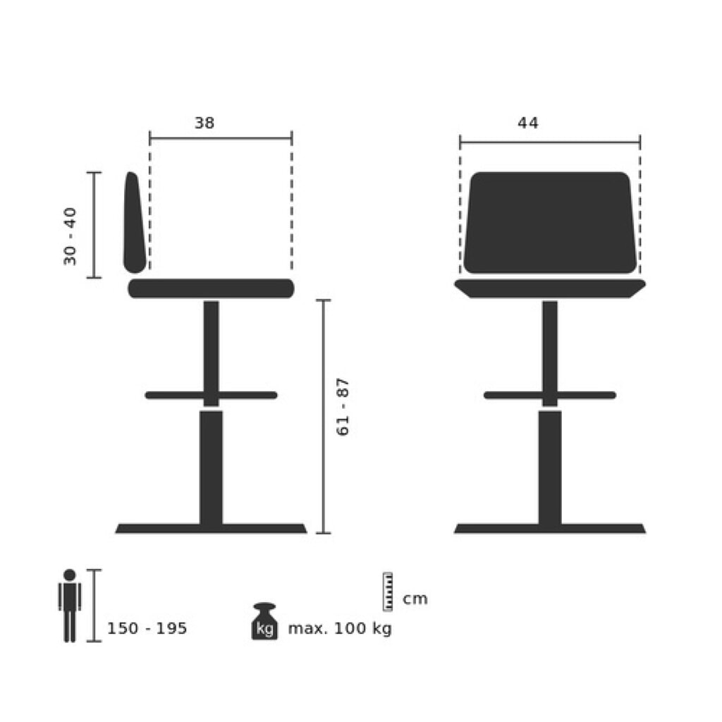 Produktabbildung Nr. 11: hjh OFFICE Ergonomischer Hocker / Arbeitsstuhl TOP WORK 24 I Hartschaum, schwarz