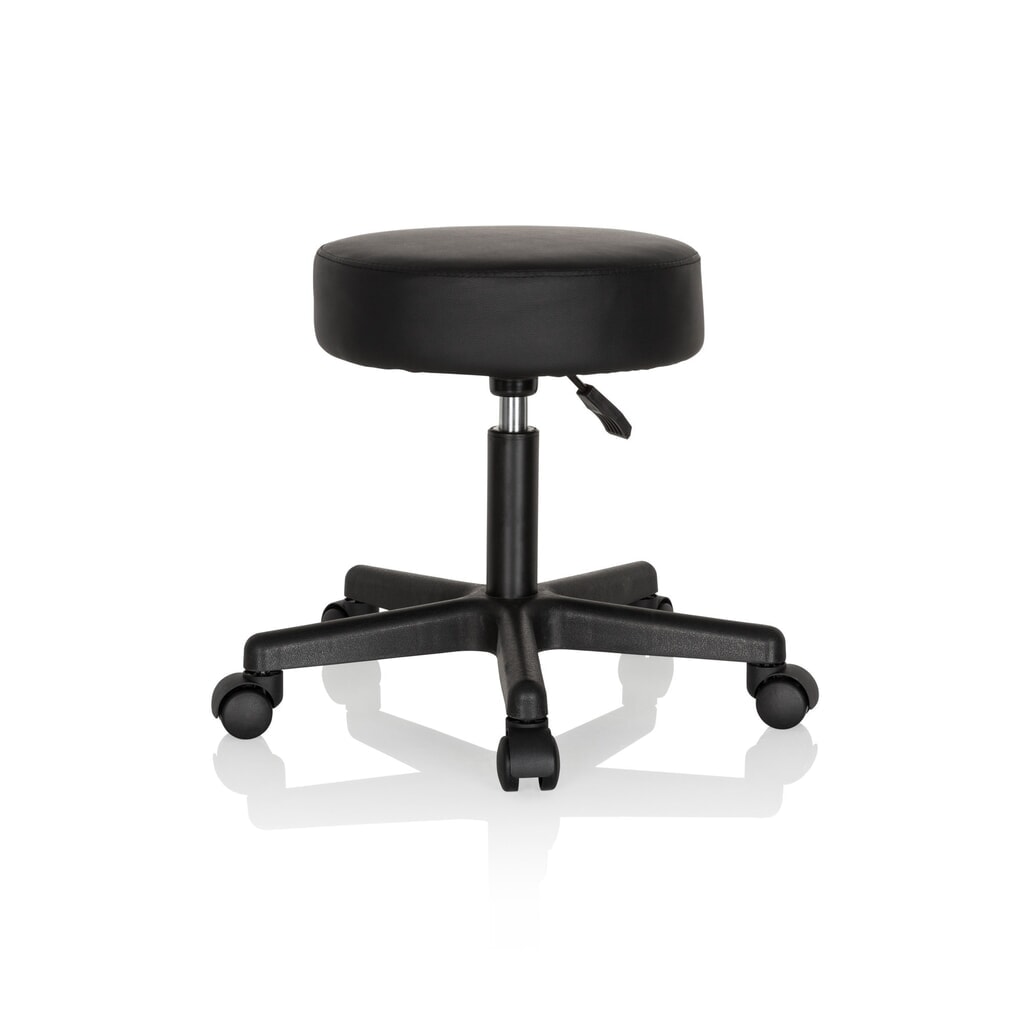 hjh OFFICE Ergonomischer Hocker / Drehhocker OPERATOR I Kunstleder, schwarz Produktabbildung Nr. 2: hjh OFFICE Ergonomischer Hocker / Drehhocker OPERATOR I Kunstleder, schwarz