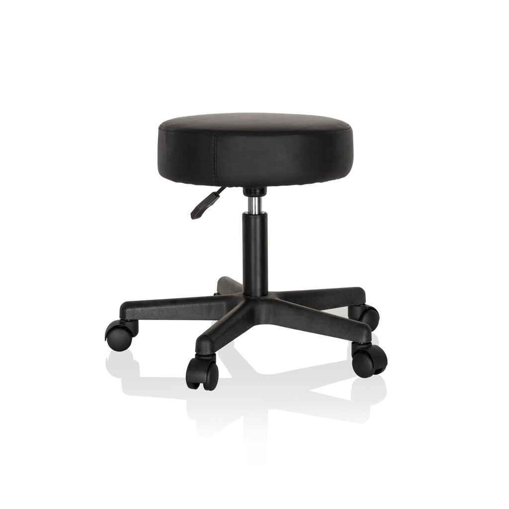 Produktabbildung Nr. 5: hjh OFFICE Ergonomischer Hocker / Drehhocker OPERATOR I Kunstleder, schwarz