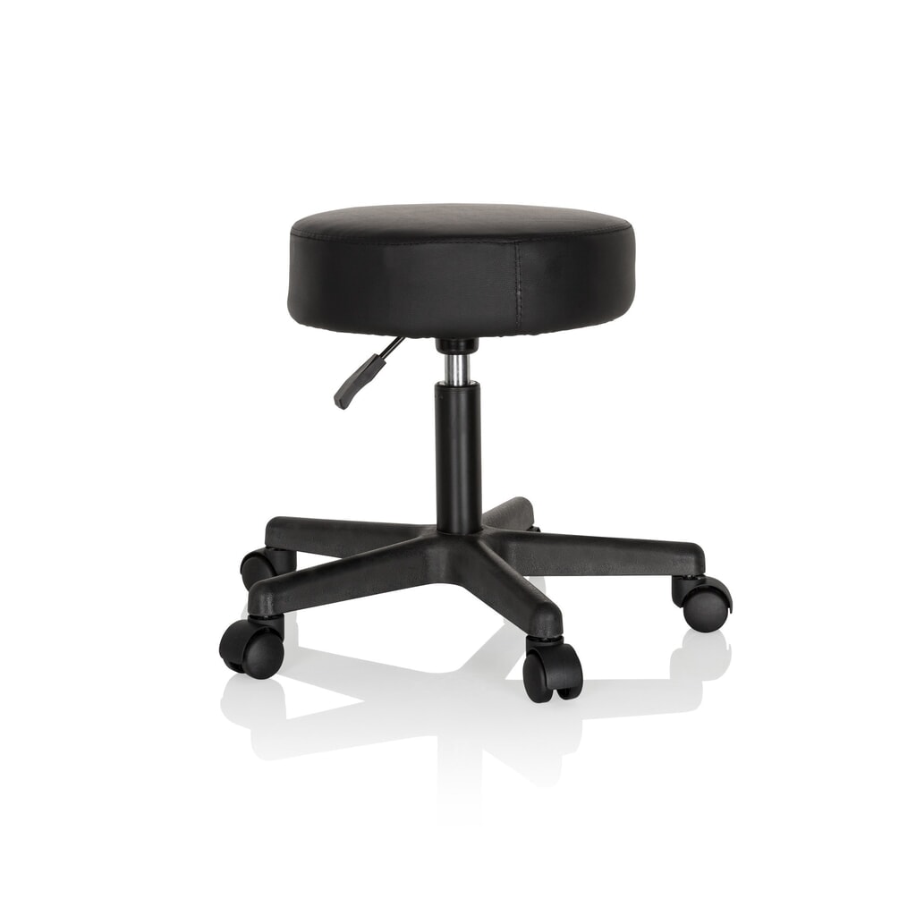 Produktabbildung Nr. 6: hjh OFFICE Ergonomischer Hocker / Drehhocker OPERATOR I Kunstleder, schwarz