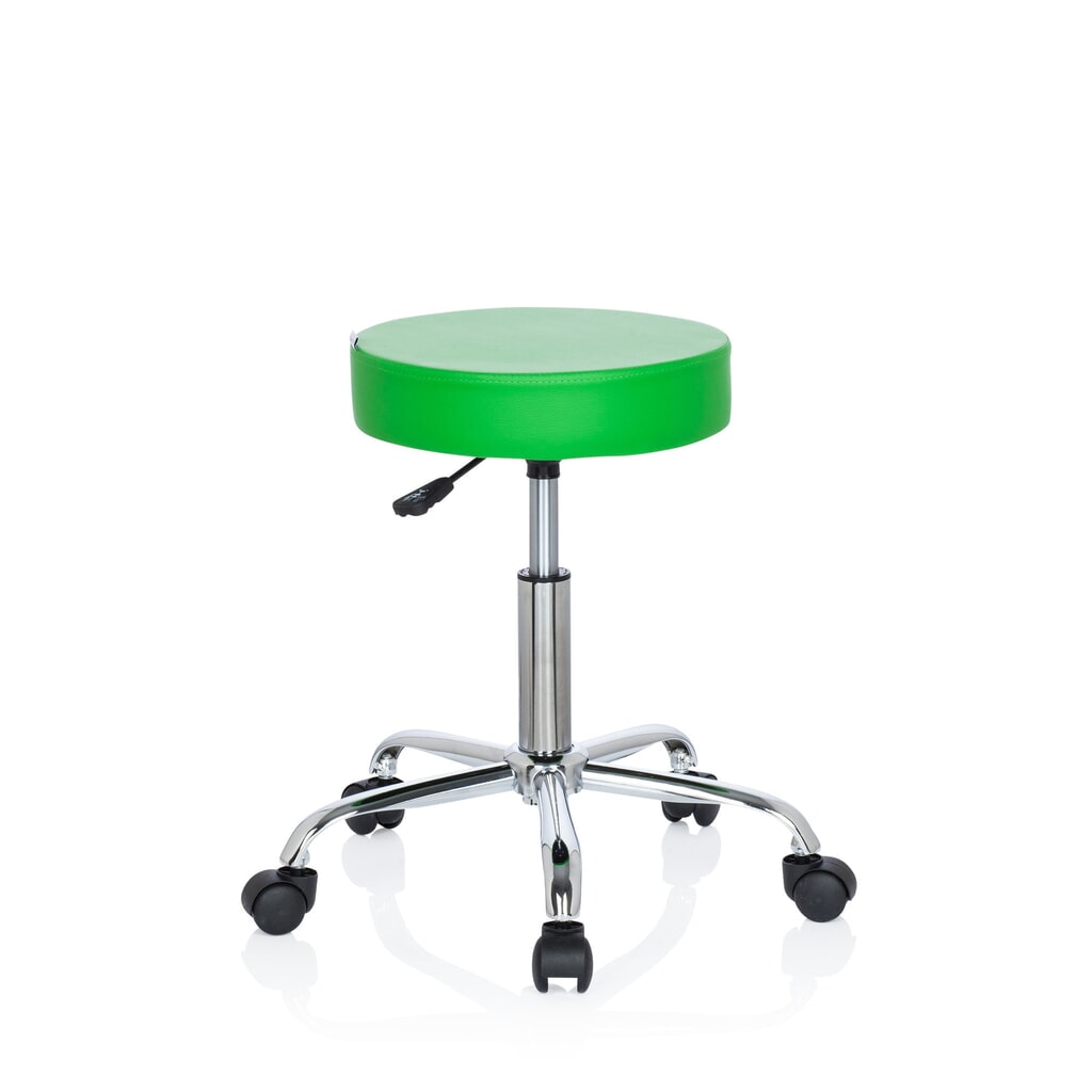 Produktabbildung Nr. 2: hjh OFFICE Ergonomischer Hocker / Drehhocker OPERATOR II Kunstleder, grün