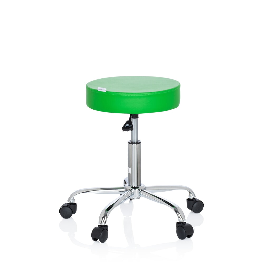 hjh OFFICE Ergonomischer Hocker / Drehhocker OPERATOR II Kunstleder, grün Produktabbildung Nr. 3: hjh OFFICE Ergonomischer Hocker / Drehhocker OPERATOR II Kunstleder, grün