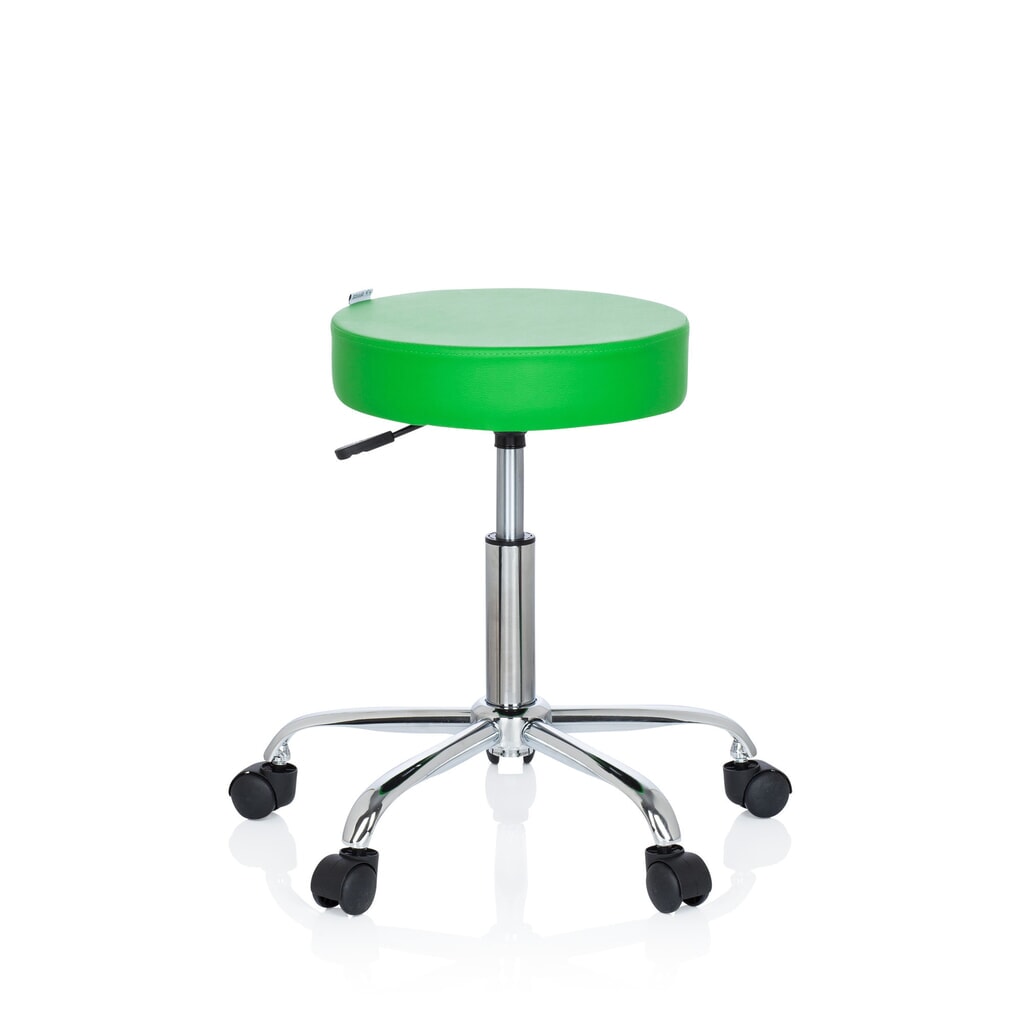 hjh OFFICE Ergonomischer Hocker / Drehhocker OPERATOR II Kunstleder, grün Produktabbildung: hjh OFFICE Ergonomischer Hocker / Drehhocker OPERATOR II Kunstleder, grün