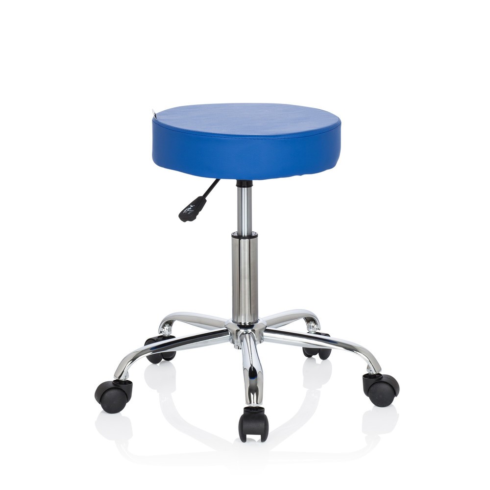 Produktabbildung Nr. 2: hjh OFFICE Hocker / Drehhocker OPERATOR II Kunstleder, blau