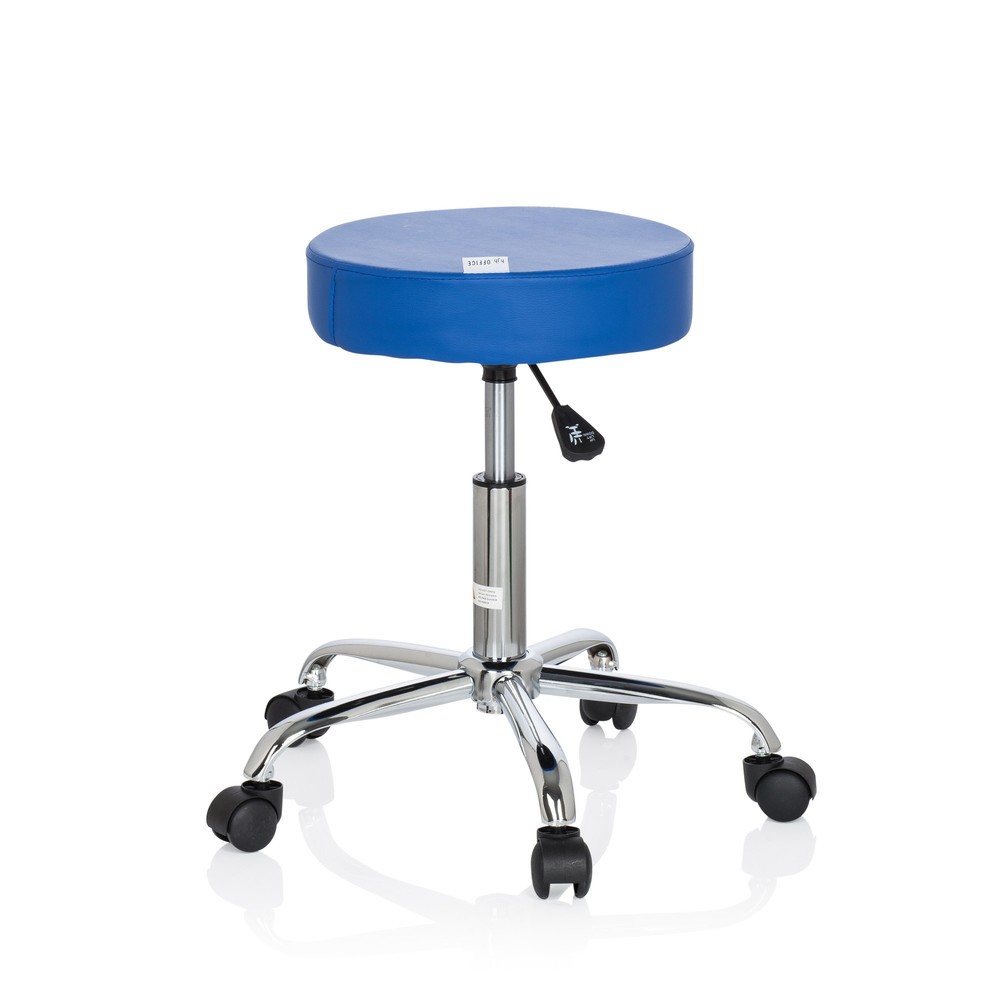 Produktabbildung Nr. 4: hjh OFFICE Hocker / Drehhocker OPERATOR II Kunstleder, blau