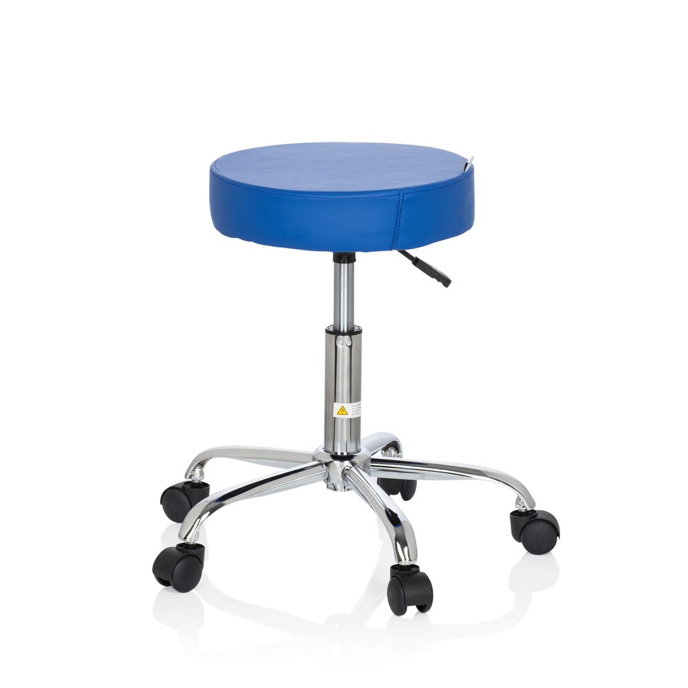 Produktabbildung Nr. 6: hjh OFFICE Hocker / Drehhocker OPERATOR II Kunstleder, blau