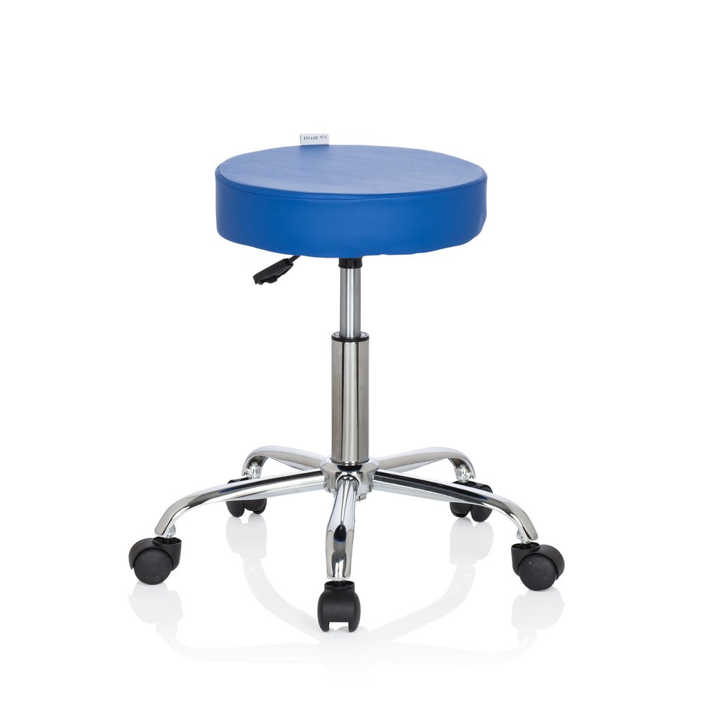 Produktabbildung Nr. 9: hjh OFFICE Hocker / Drehhocker OPERATOR II Kunstleder, blau