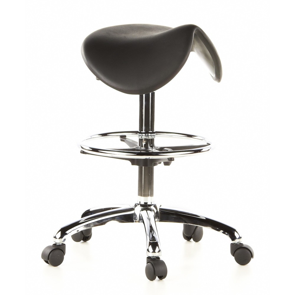 Produktabbildung Nr. 2: hjh OFFICE Hocker / Drehhocker TOP WORK 13 Hartschaum, schwarz