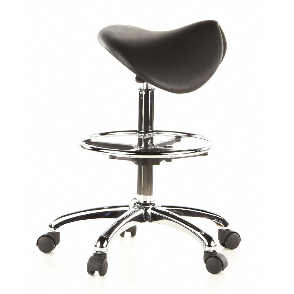 Produktabbildung Nr. 3: hjh OFFICE Hocker / Drehhocker TOP WORK 13 Hartschaum, schwarz