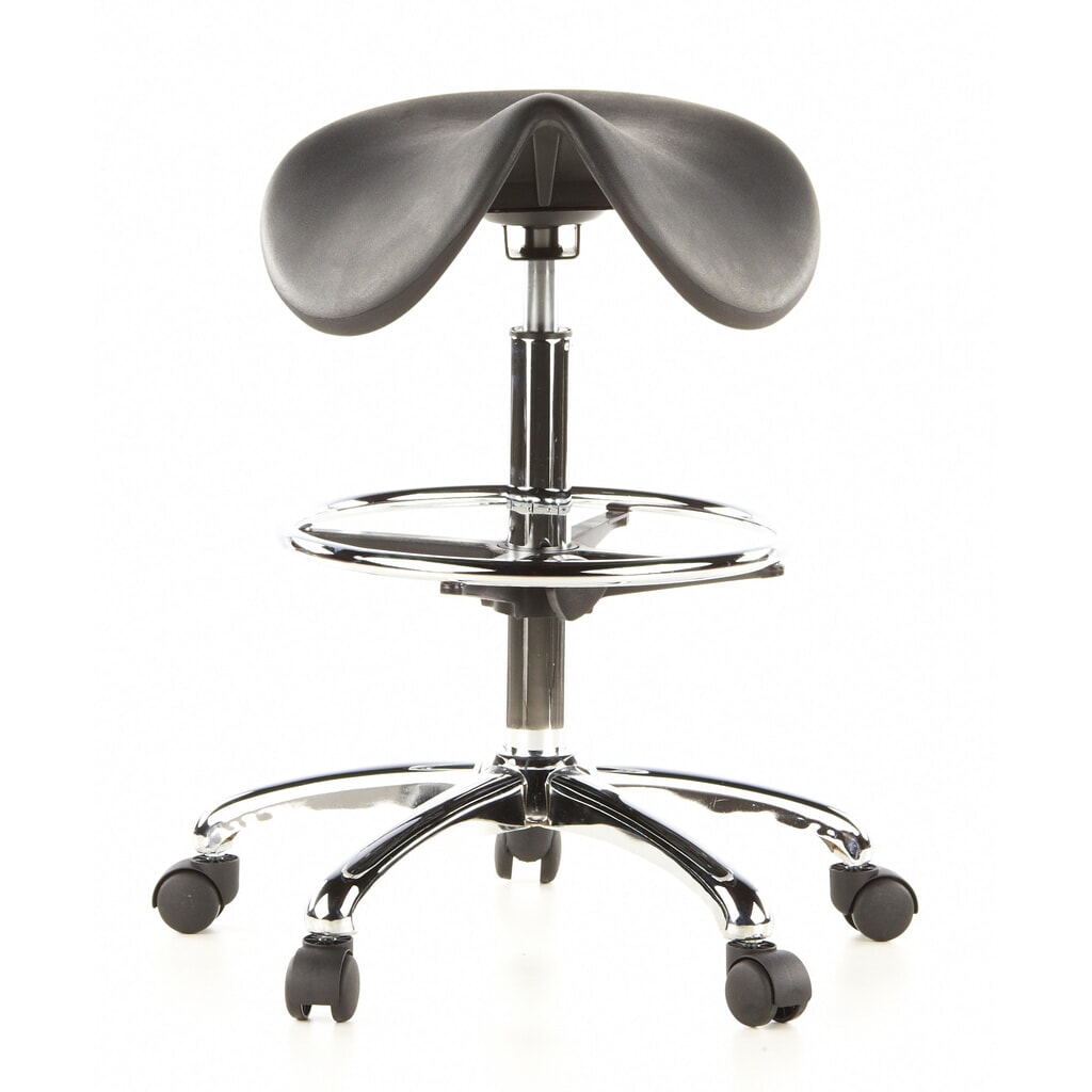 Produktabbildung: hjh OFFICE Hocker / Drehhocker TOP WORK 13 Hartschaum, schwarz