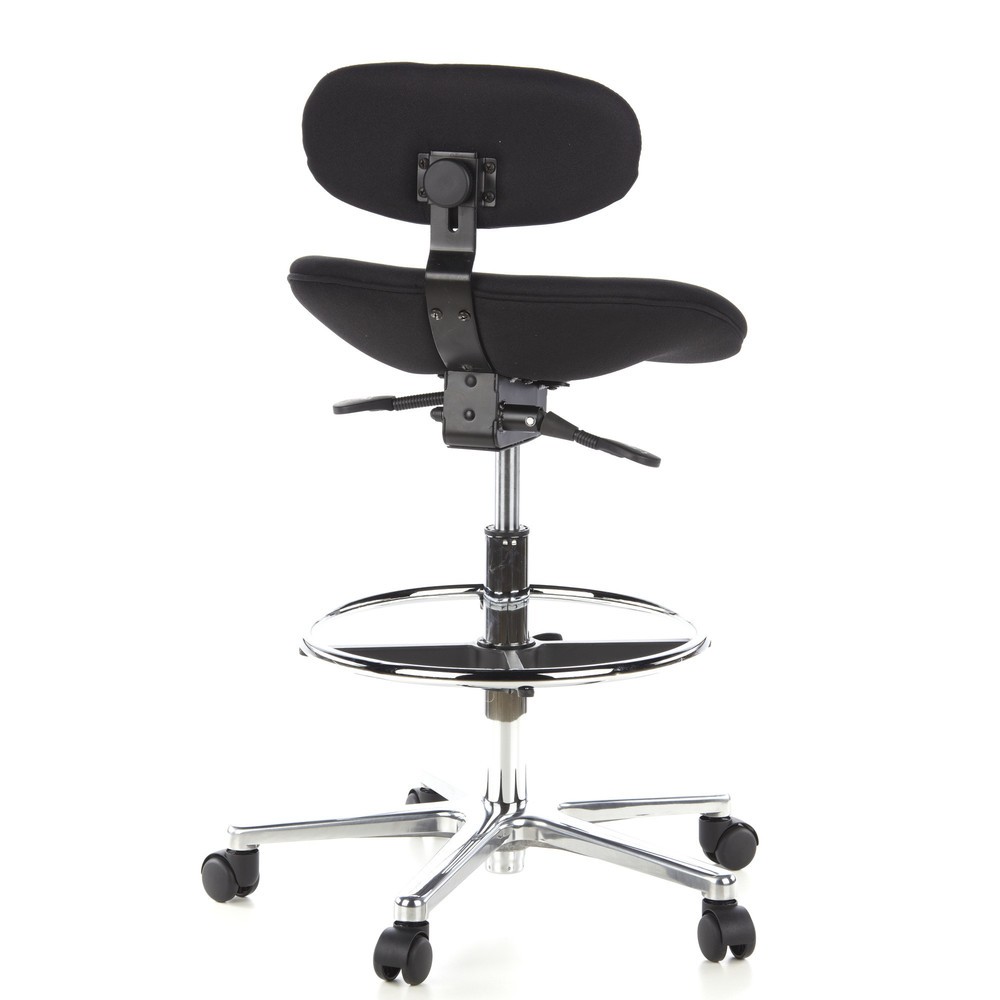 Produktabbildung Nr. 5: hjh OFFICE Hocker / Drehhocker WORK MFcStoff, schwarz