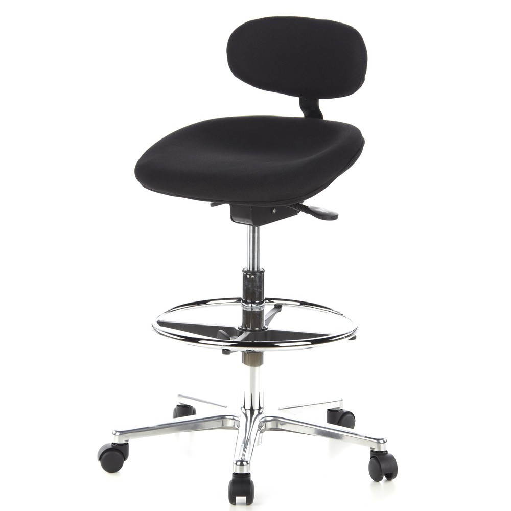 Produktabbildung Nr. 9: hjh OFFICE Hocker / Drehhocker WORK MFcStoff, schwarz