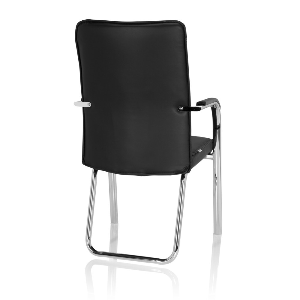 Produktabbildung Nr. 6: hjh OFFICE Konferenzstuhl / Besucherstuhl / BANDA  V PU, schwarz