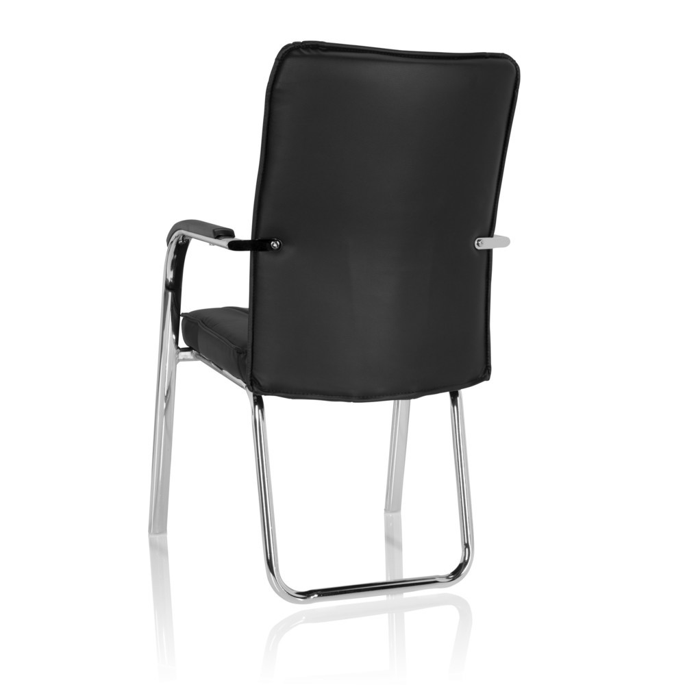 Produktabbildung Nr. 7: hjh OFFICE Konferenzstuhl / Besucherstuhl / BANDA  V PU, schwarz