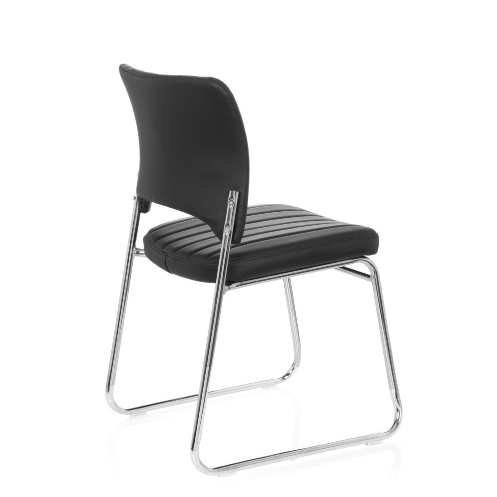 Produktabbildung Nr. 4: hjh OFFICE Konferenzstuhl / Besucherstuhl / CASPI V PU, schwarz