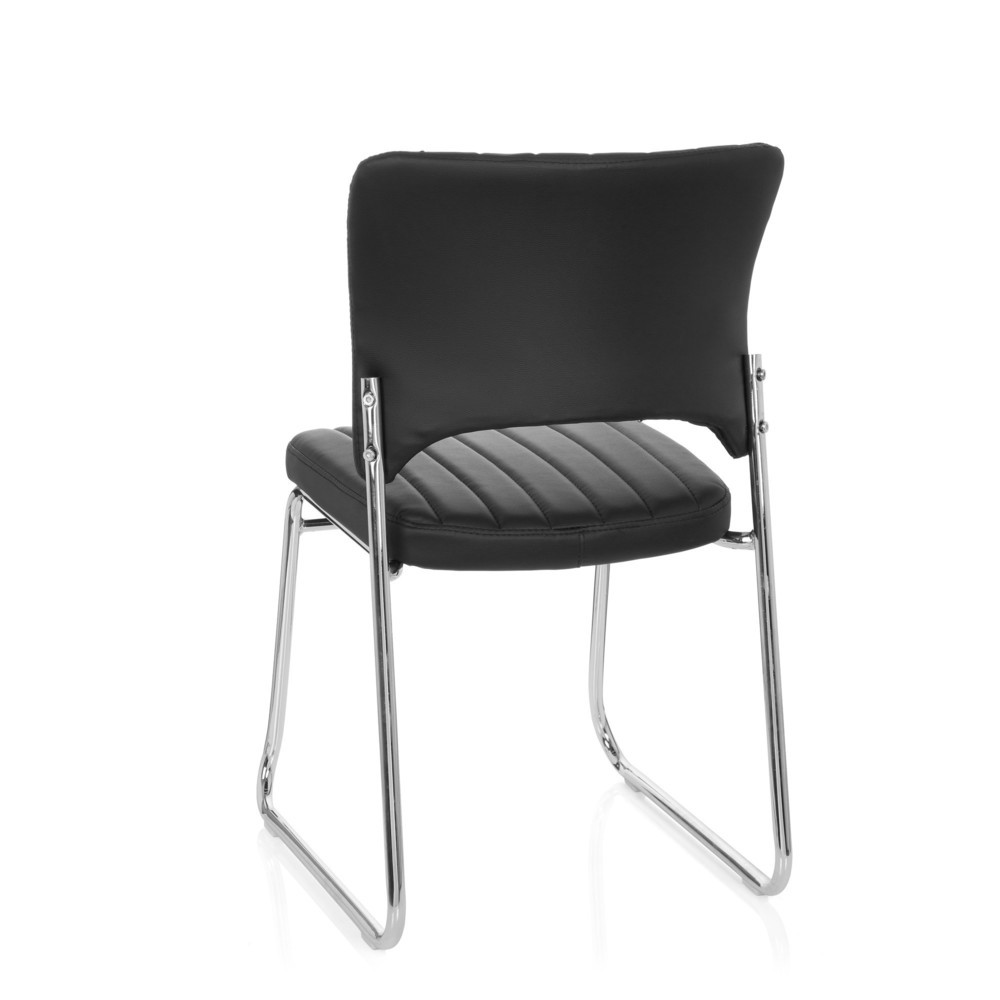 Produktabbildung Nr. 7: hjh OFFICE Konferenzstuhl / Besucherstuhl / CASPI V PU, schwarz
