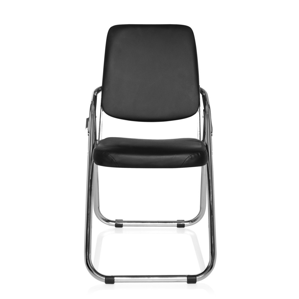 Produktabbildung Nr. 1: hjh OFFICE Konferenzstuhl / Besucherstuhl / ESTO PU, schwarz