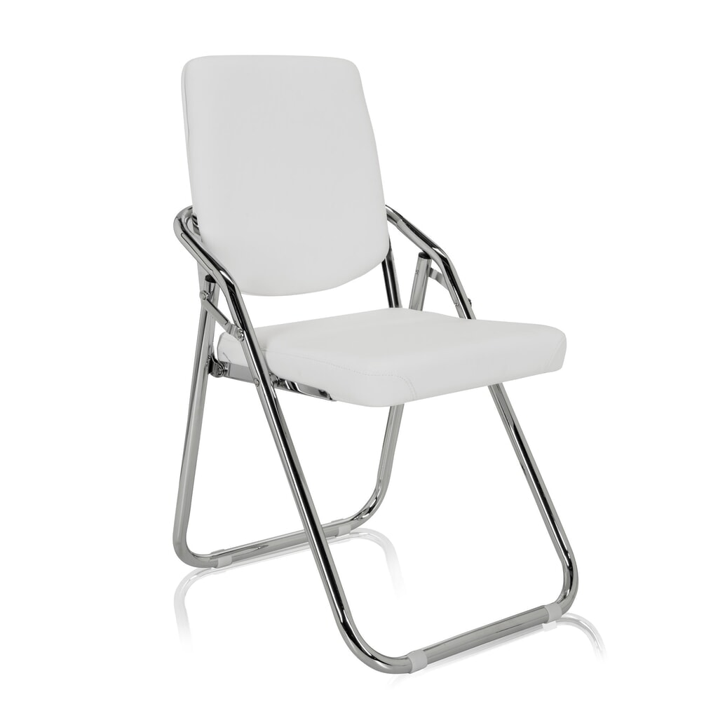 Produktabbildung Nr. 5: hjh OFFICE Konferenzstuhl / Besucherstuhl / ESTO PU, weiß