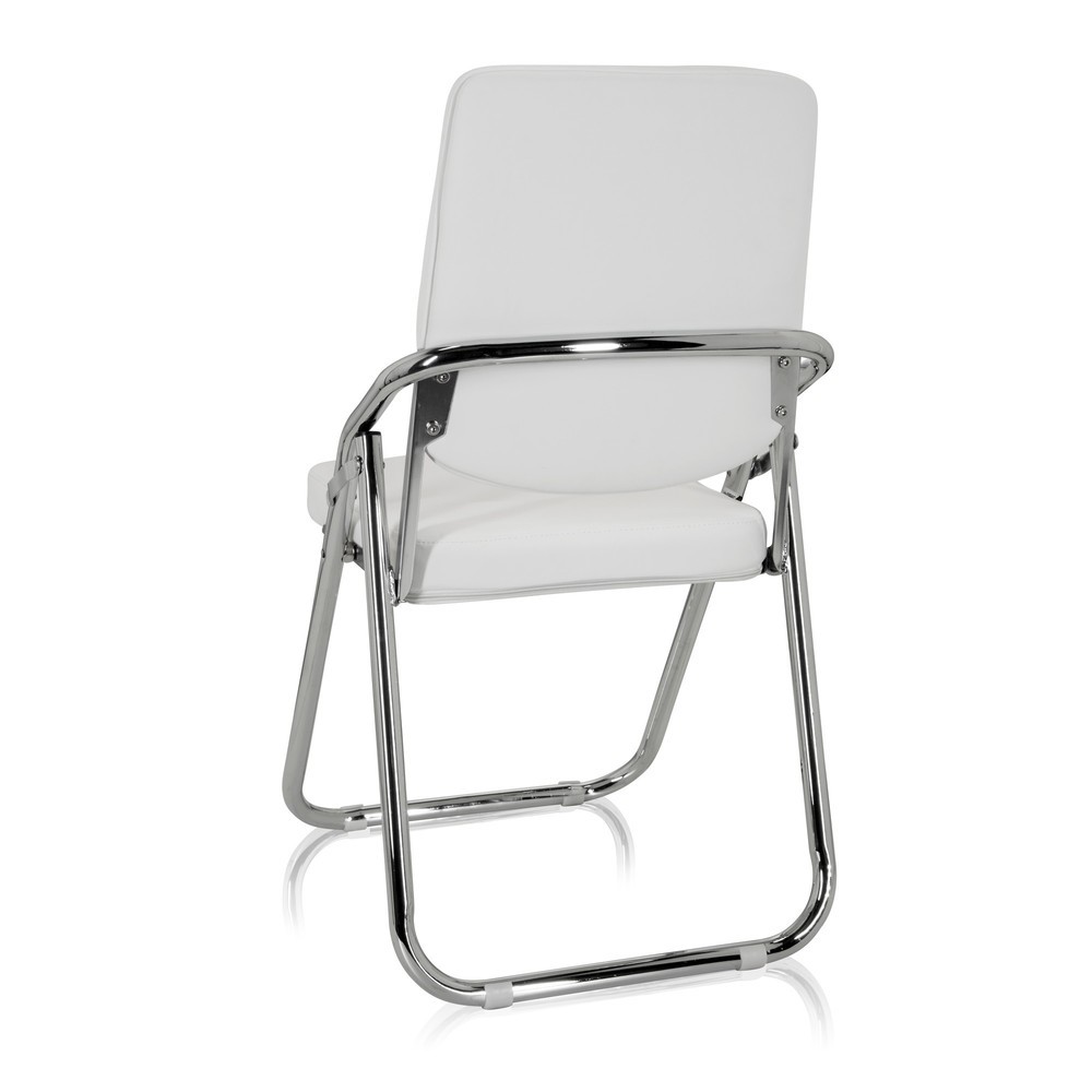 Produktabbildung Nr. 9: hjh OFFICE Konferenzstuhl / Besucherstuhl / ESTO PU, weiß