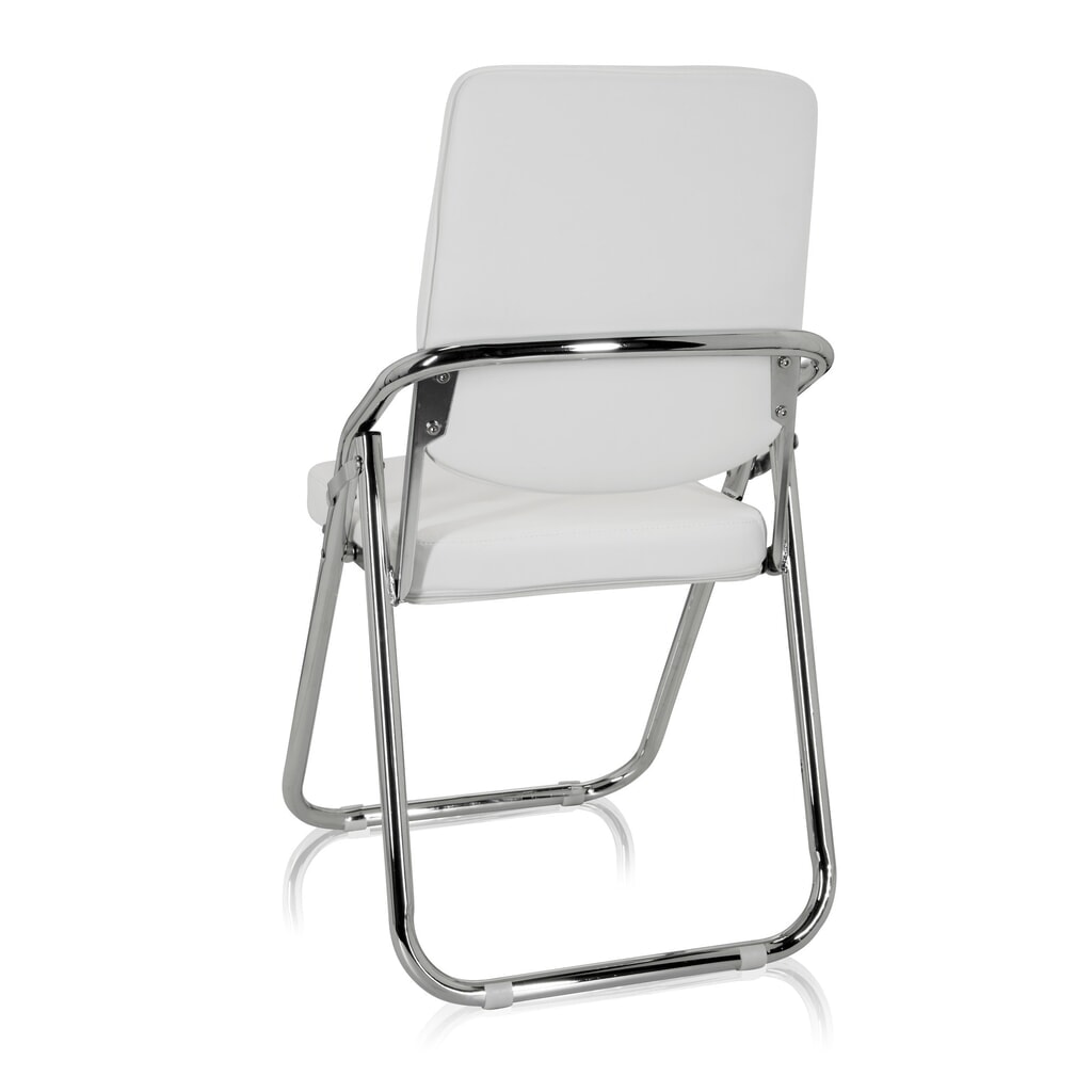 Produktabbildung Nr. 9: hjh OFFICE Konferenzstuhl / Besucherstuhl / ESTO PU, weiß