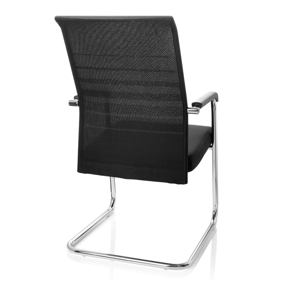 Produktabbildung Nr. 9: hjh OFFICE Konferenzstuhl / Besucherstuhl / FALCONE V Stoff, schwarz/grau