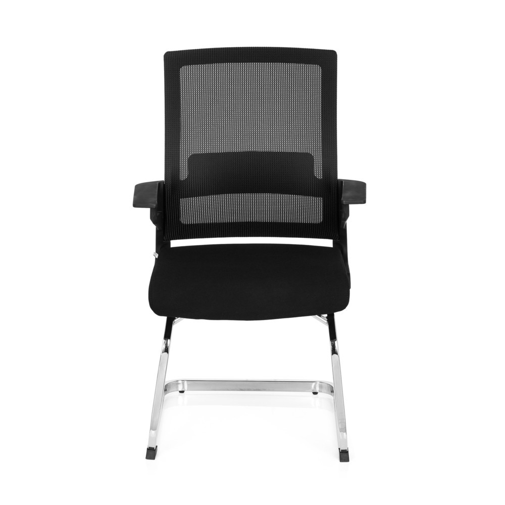 Produktabbildung Nr. 1: hjh OFFICE Konferenzstuhl / Freischwinger / INVENTOR V Stoff, schwarz