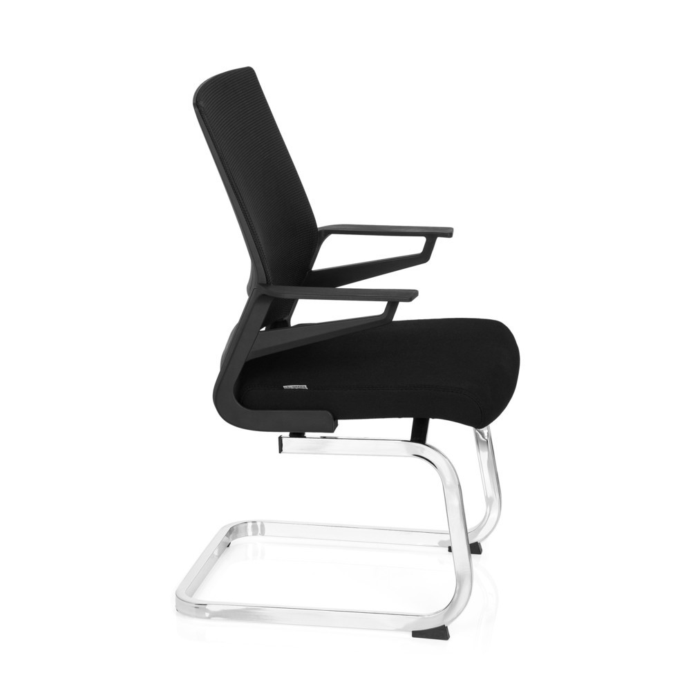 Produktabbildung Nr. 6: hjh OFFICE Konferenzstuhl / Freischwinger / INVENTOR V Stoff, schwarz