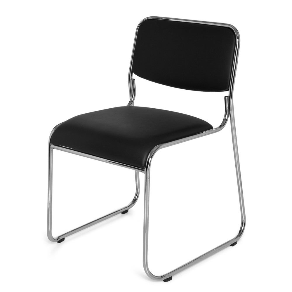 Produktabbildung Nr. 10: hjh OFFICE Konferenzstuhl / Kufenstuhl  KOLTA V PU, schwarz