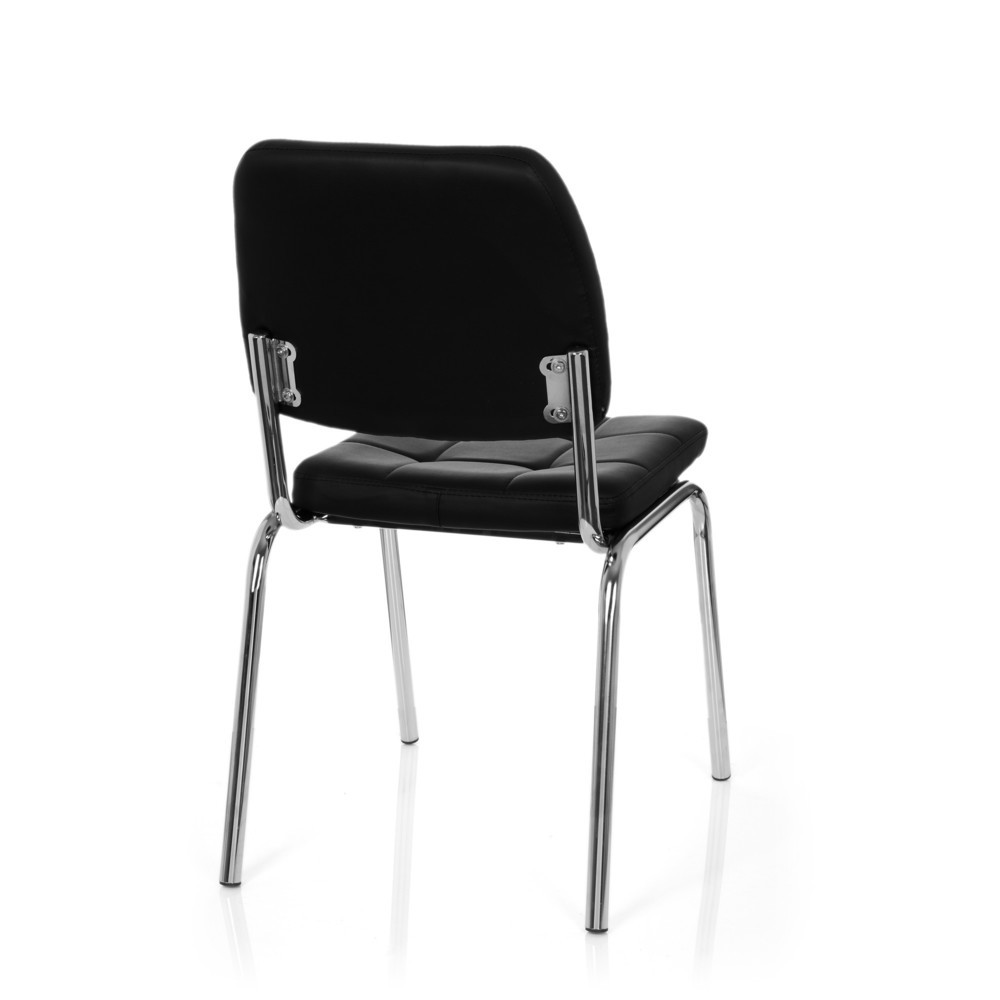 Produktabbildung Nr. 6: hjh OFFICE Konferenzstuhl / Besucherstuhl / PICENO V PU, schwarz